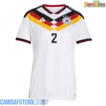 Camisa de time de futebol Alemanha Antonio Rudiger #2 Replicas 1º Equipamento Feminina Mundo 2026 Manga Curta
